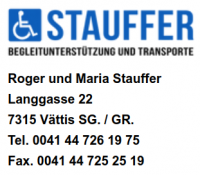 Logo Behindertentransporte Roger und Maria Stauffer aus Vättis
